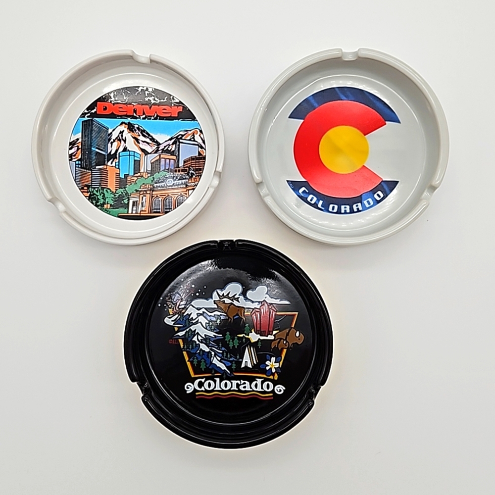 3 New Colorado Ashtrays
